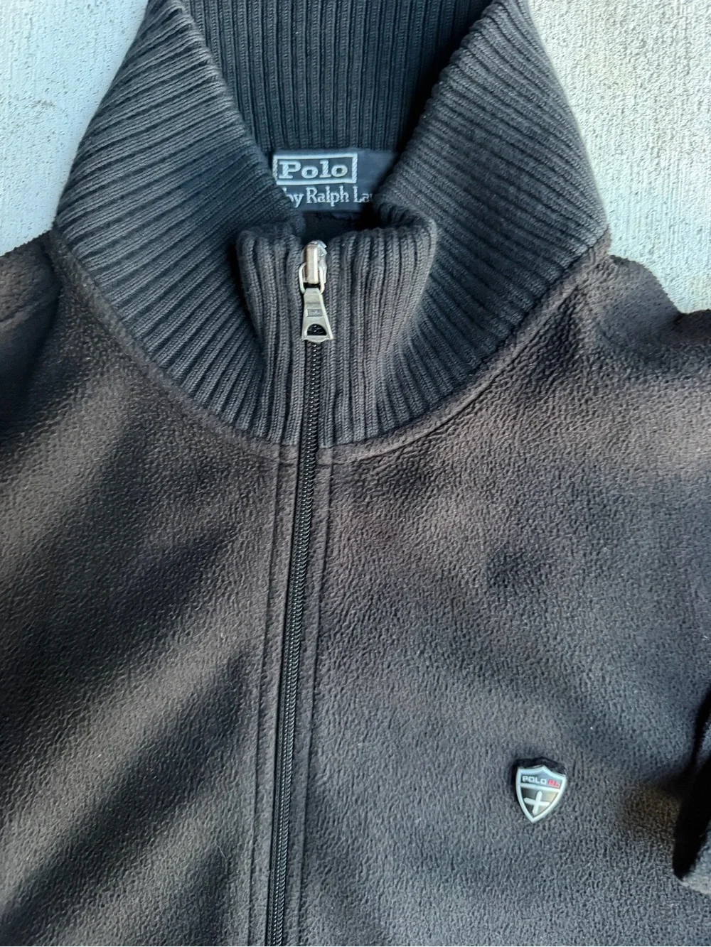 Ralph Lauren Black Full-Zip Men's Sweater